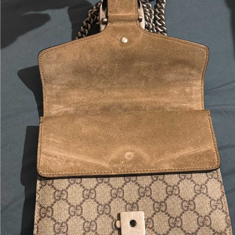 Gucci Dyonysus  GG Supreme Mini Bag Tan and Brown - Picture 6 of 12